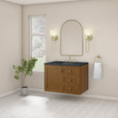 James Martin Laurent 36" Dual Mount Single Bathroom Vanity, Honey Oak