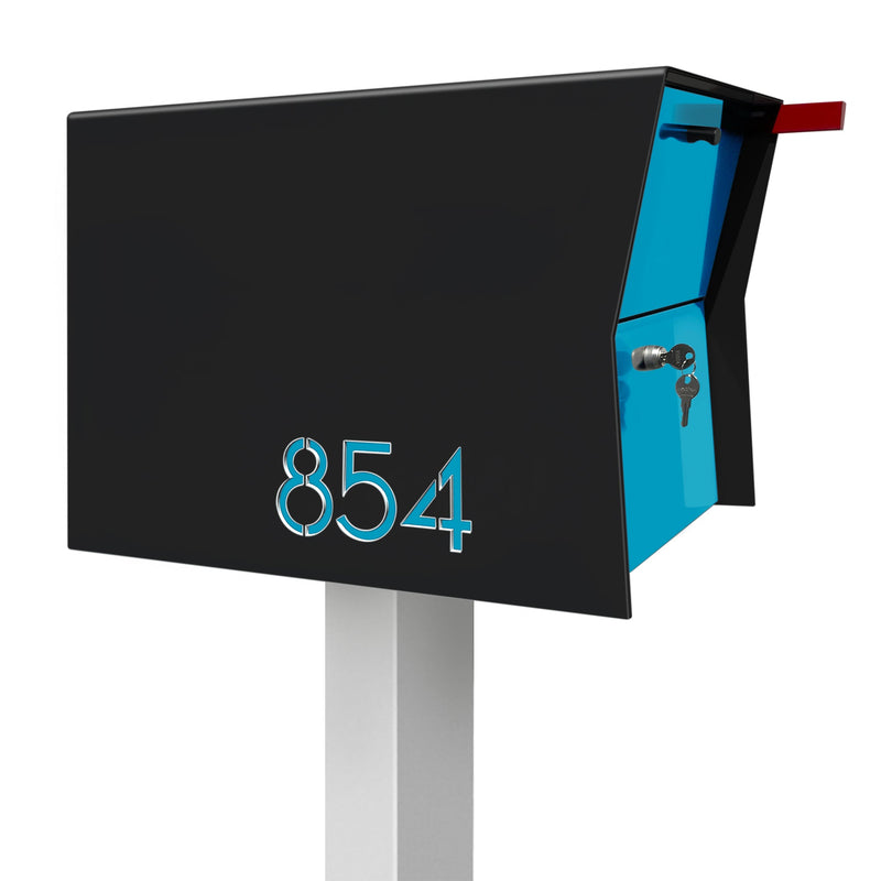NEW! The Retrobox Locking Package Dropbox in JET BLACK - Modern Mailbox