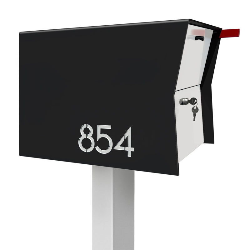 NEW! The Retrobox Locking Package Dropbox in JET BLACK - Modern Mailbox