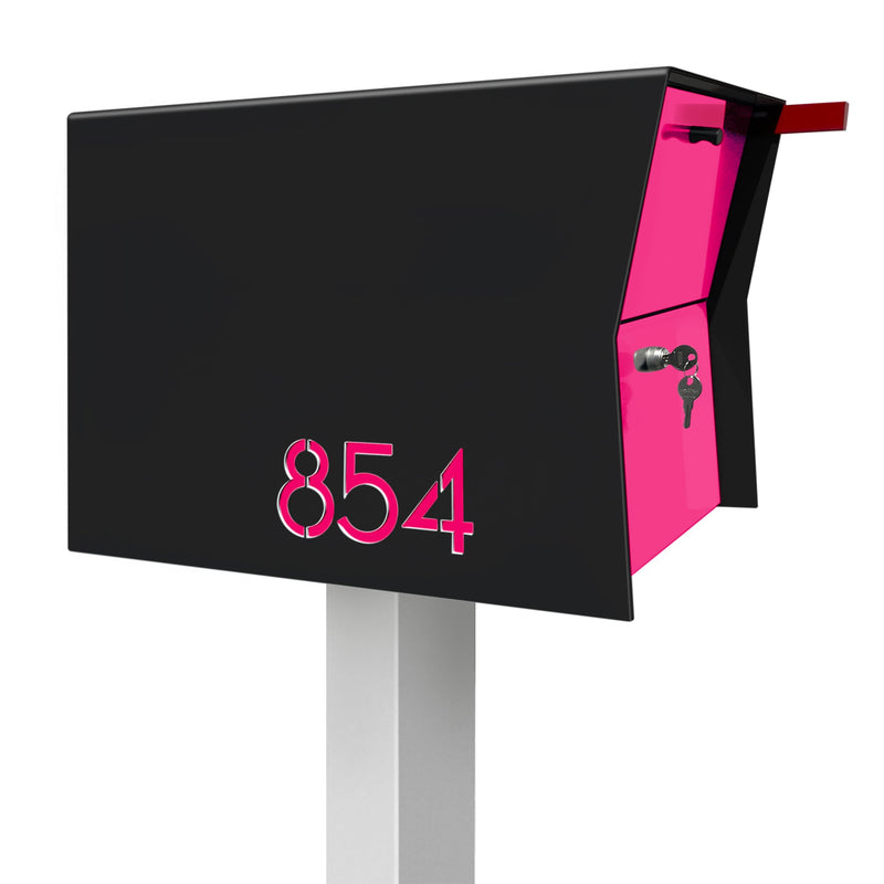 NEW! The Retrobox Locking Package Dropbox in JET BLACK - Modern Mailbox