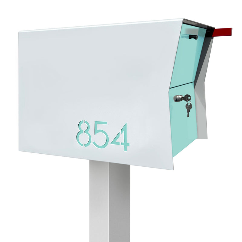 NEW! The Retrobox Locking Package Dropbox in ARCTIC WHITE - Modern Mailbox