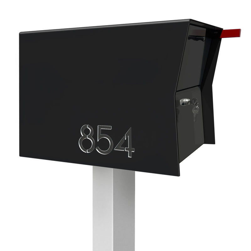 NEW! The Retrobox Locking Package Dropbox in JET BLACK - Modern Mailbox