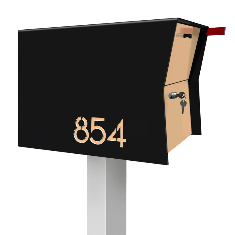 NEW! The Retrobox Locking Package Dropbox in JET BLACK - Modern Mailbox