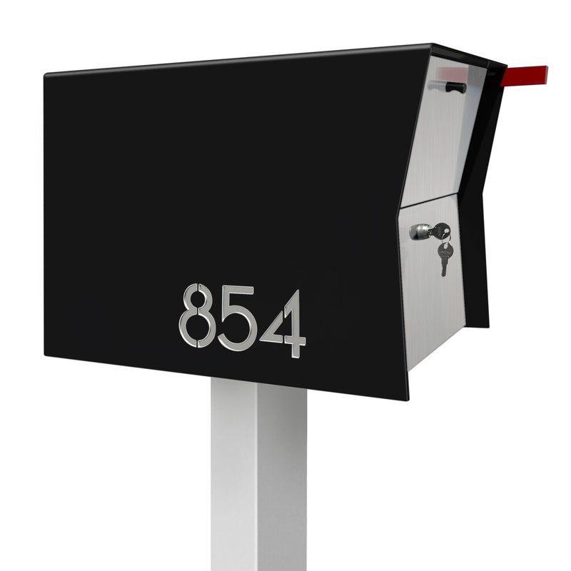 NEW! The Retrobox Locking Package Dropbox in JET BLACK - Modern Mailbox