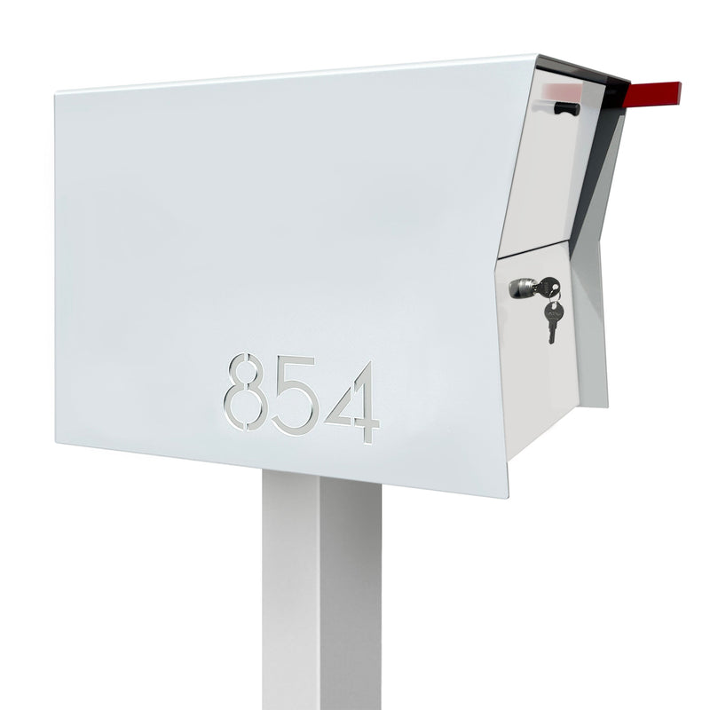 NEW! The Retrobox Locking Package Dropbox in ARCTIC WHITE - Modern Mailbox