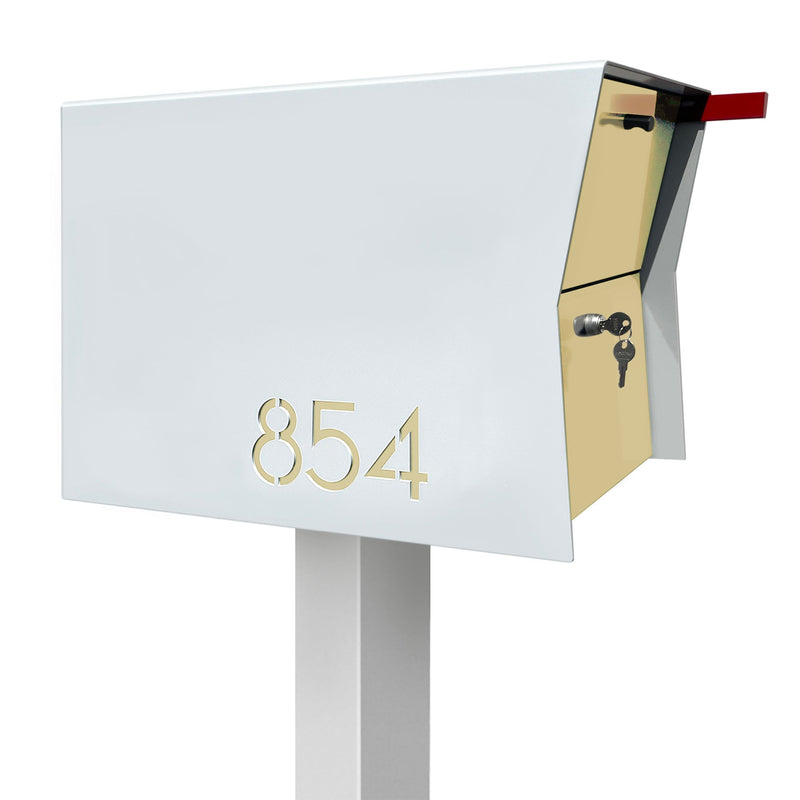 NEW! The Retrobox Locking Package Dropbox in ARCTIC WHITE - Modern Mailbox