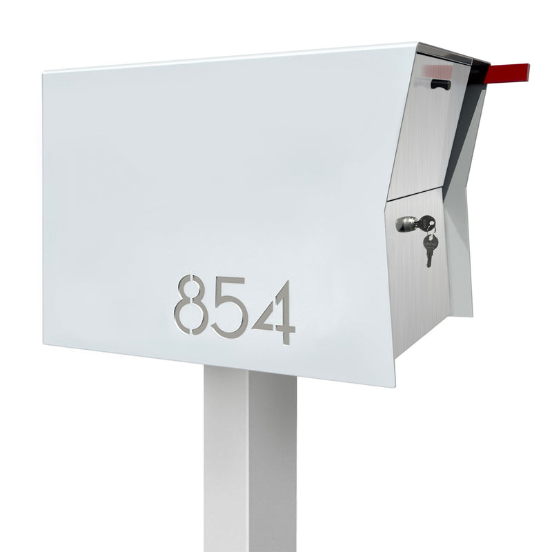 NEW! The Retrobox Locking Package Dropbox in ARCTIC WHITE - Modern Mailbox