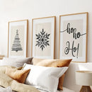 Nordic Style Xmas Triptych Wall Art Prints Set by Wall Art Set