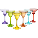 The Wine Savant Hand Blown Colorful Margarita (Set of 6)