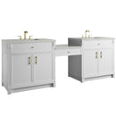 James Martin Bellshire 96" Double Bathroom Vanity, Bright White