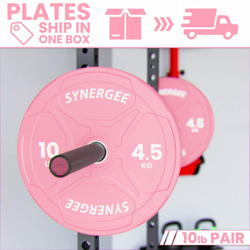Synergee Pink EZ Grip Bumper Plates
