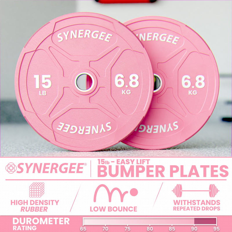 Synergee Pink EZ Grip Bumper Plates