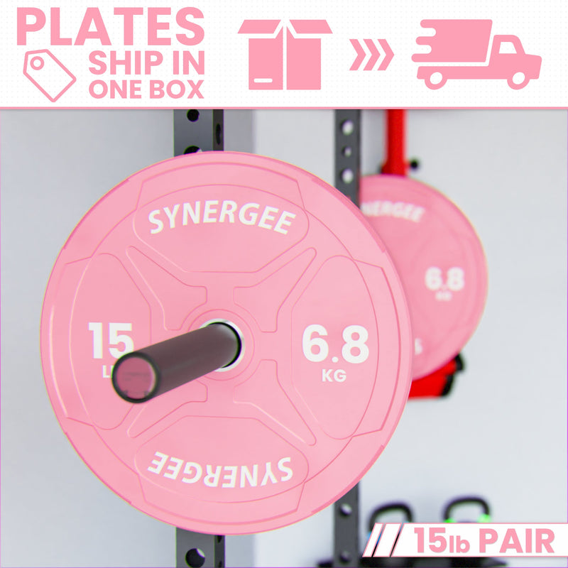 Synergee Pink EZ Grip Bumper Plates