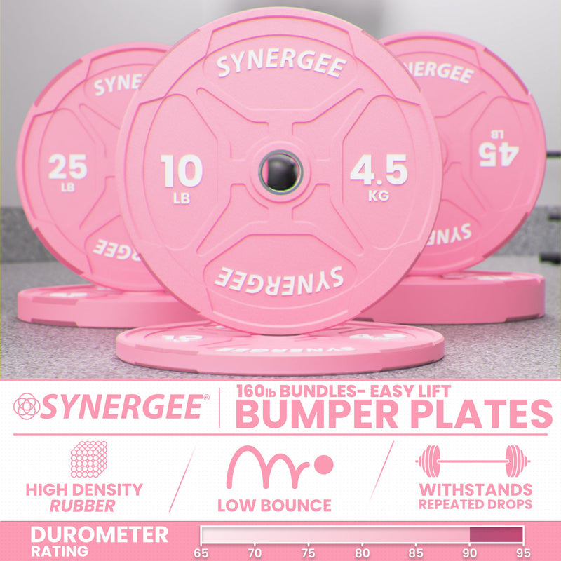 Synergee Pink EZ Grip Bumper Plates