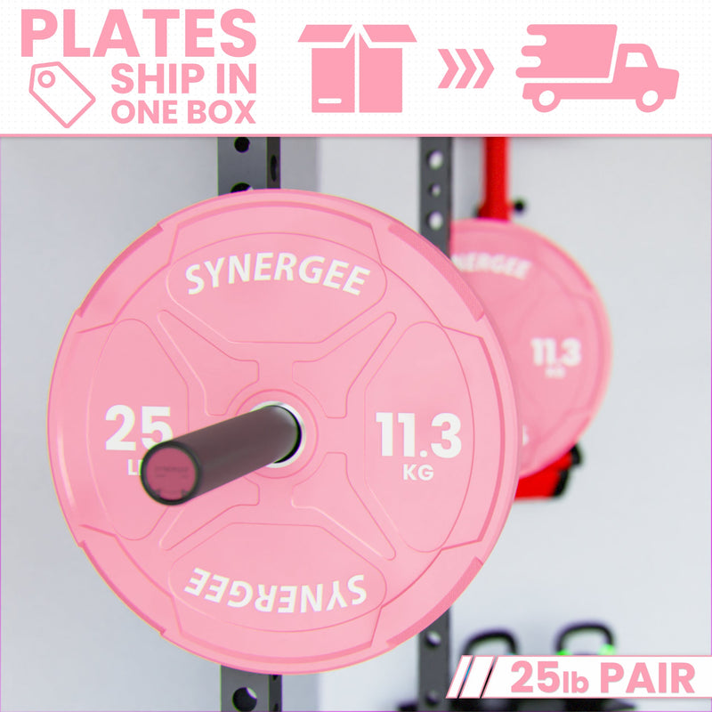 Synergee Pink EZ Grip Bumper Plates