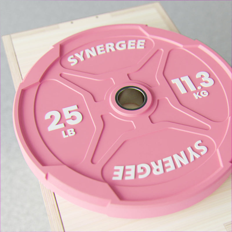 Synergee Pink EZ Grip Bumper Plates