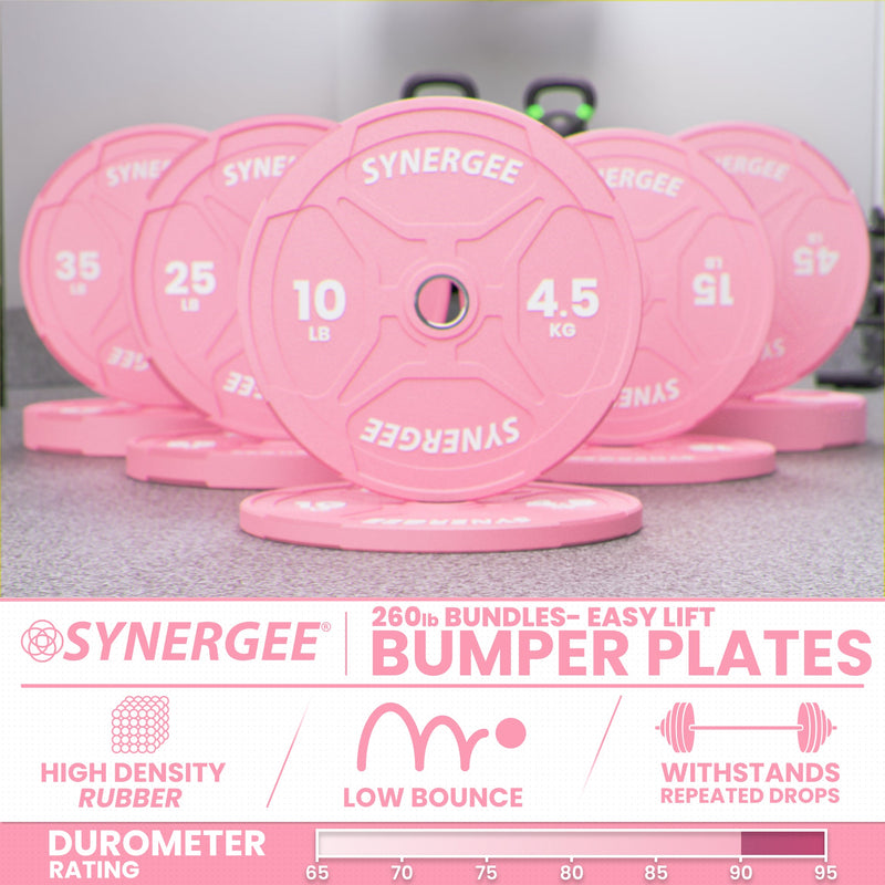 Synergee Pink EZ Grip Bumper Plates