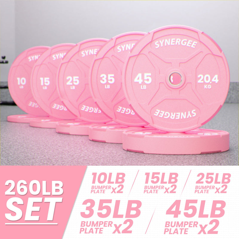 Synergee Pink EZ Grip Bumper Plates