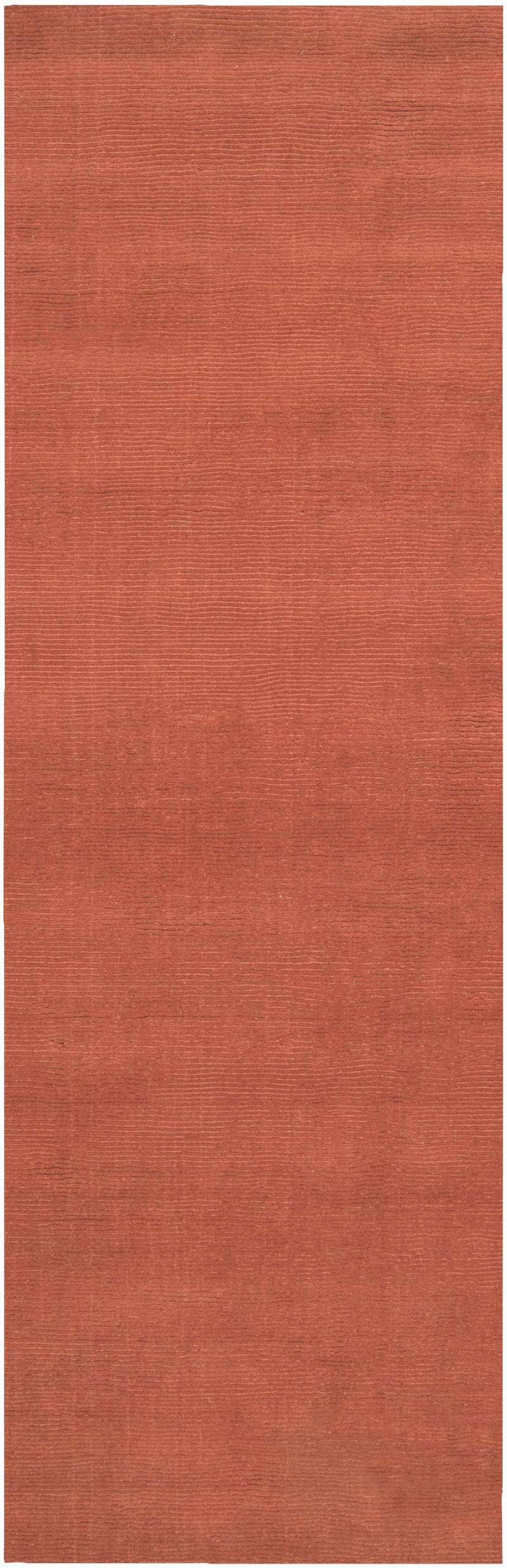 Brockton Solid Orange Wool Rug