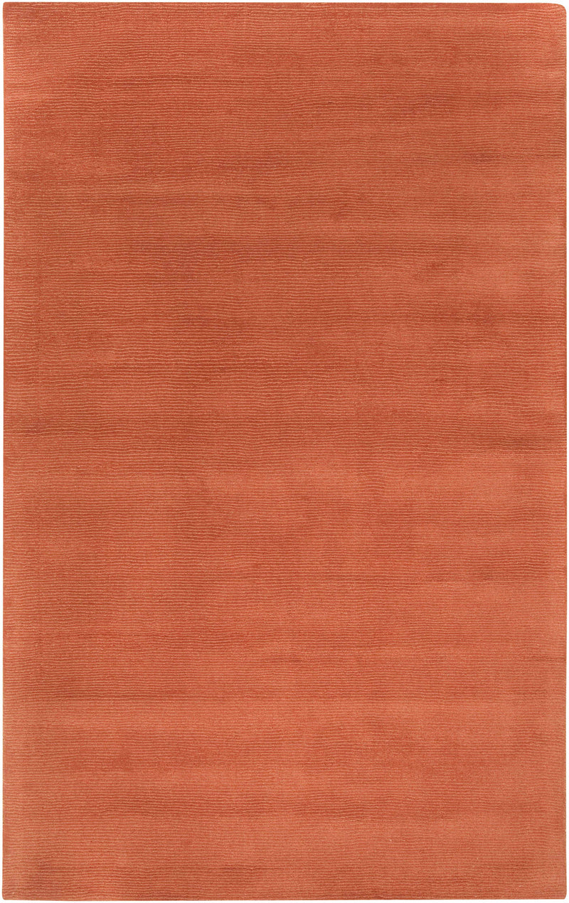 Brockton Solid Orange Wool Rug
