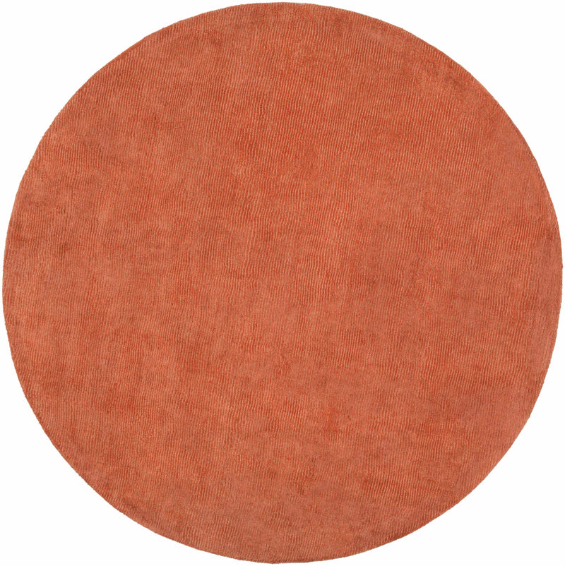 Brockton Solid Orange Wool Rug