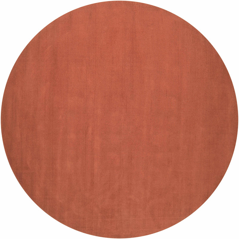 Brockton Solid Orange Wool Rug