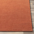 Brockton Solid Orange Wool Rug