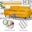 72 Inch Small Fabric Loveseat Sofa Couch with Wood Legs by LJGDeals