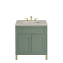 James Martin Chicago 30" Single Bathroom Vanity, Smokey Celadon