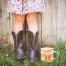 Western Bloom Enamel Mug 16oz by Trek Light