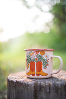 Western Bloom Enamel Mug 16oz