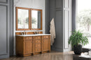James Martin Bristol 60" Double Bathroom Vanity, Saddle Brown