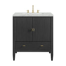 James Martin Myrrin 30" Single Bathroom Vanity, Carbon Oak