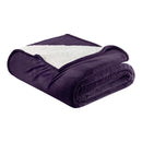 Velvet Plush Sherpa Bed Blanket - Sherpa Fleece Collection by Great Bay Home