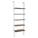 5-Tier Wood Look Ladder Shelf with Metal Frame for Home by LJGDeals