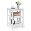 3-Tier Nightstand Sofa Side Table with Baffles and Round Corners by LJGDeals