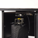 Aluminum 32-in Square Patio Fire Table Set with Swivel Rocking Chairs