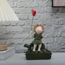 Whimsical balloon girl tank resin statues living room decor by Decorbites