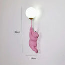 GobekUsa Blue Bear 3D Moon Wall Lamp for Children's Bedroom Interior Lighting