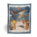 Whimsical blue decorbites dream tarot tapestry bedroom wall art by Decorbites