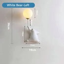 GobekUsa Blue Pink Bear Wall Lamp for Kids Bedroom, 3D Moon Lighting, G9 Bulb
