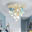 GobekUsa Anime Animal Ceiling Light for Kids' Room Decor