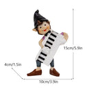 Whimsical clown resin art statue living room accordion figurine by Decorbites
