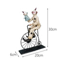 Whimsical cream circus clown joker figurine set living room decor by Decorbites
