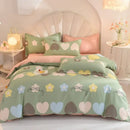 GobekUsa Cotton Thickened Bedding Set - Single/Double Size, High Quality, Warm & Soft.