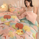 GobekUsa Cotton Thickened Bedding Set - Single/Double Size, High Quality, Warm & Soft.