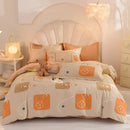 GobekUsa Cotton Thickened Bedding Set - Single/Double Size, High Quality, Warm & Soft.