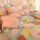 GobekUsa Cotton Thickened Bedding Set - Single/Double Size, High Quality, Warm & Soft.