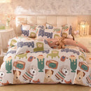 GobekUsa Cotton Thickened Bedding Set - Single/Double Size, High Quality, Warm & Soft.