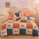 GobekUsa Cotton Thickened Bedding Set - Single/Double Size, High Quality, Warm & Soft.